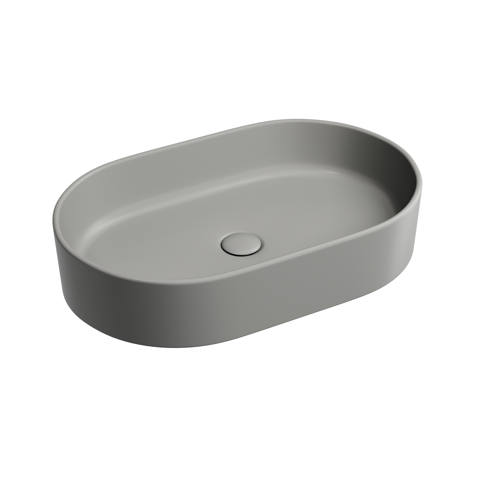 Умывальник чаша накладная овальная (цвет Антрацит Матовый) Element 608*385*122мм, CN6048MH