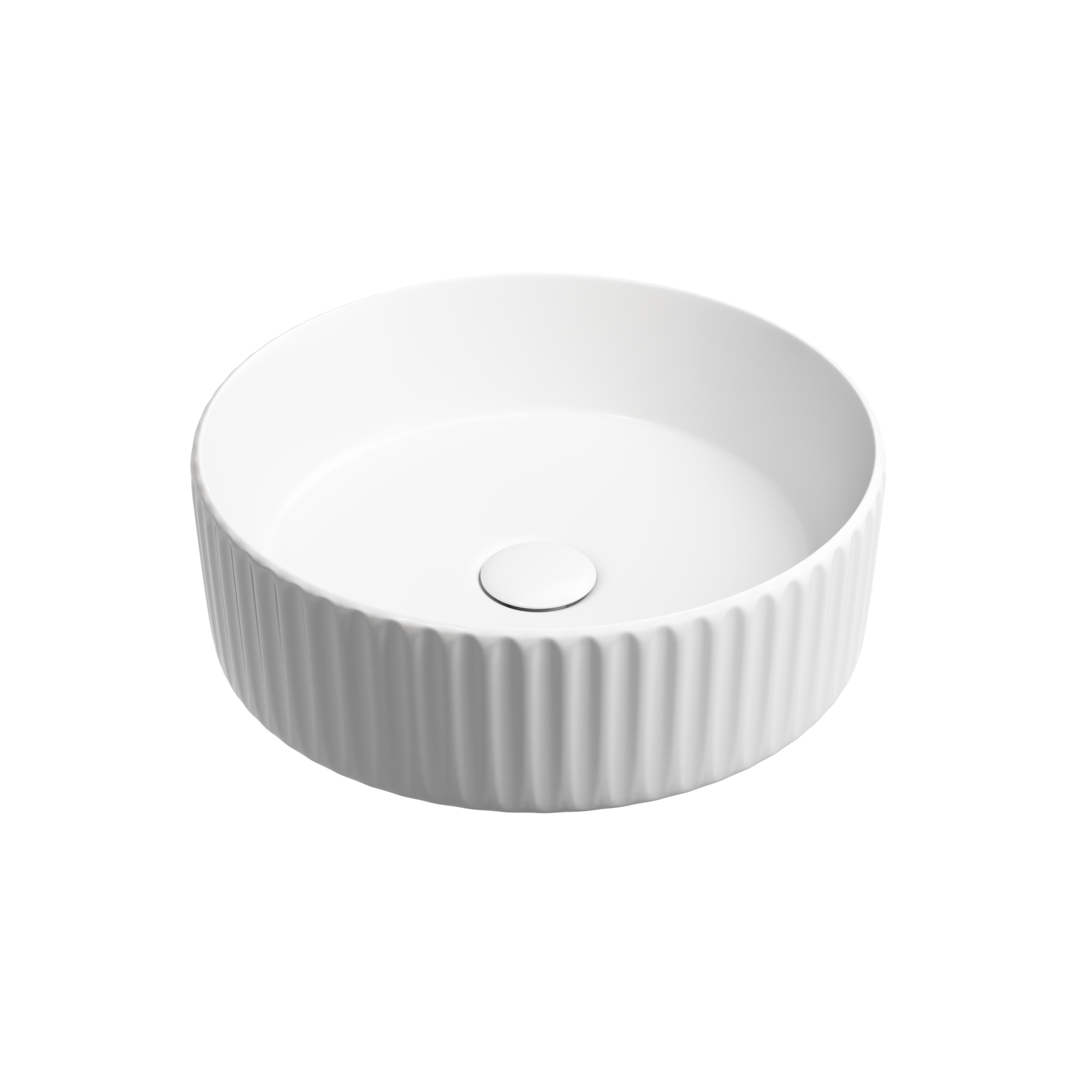 Умывальник чаша накладная круглая (цвет Белый Матовый) Element 360*360*115мм, CN6057MW