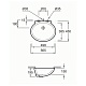 Раковина Jacob Delafon Ovale Dessus EN262-00 57 см, встраиваемая снизу