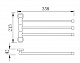 Полотенцедержатель рога 3-ые RUSH Bianki (BI76523)