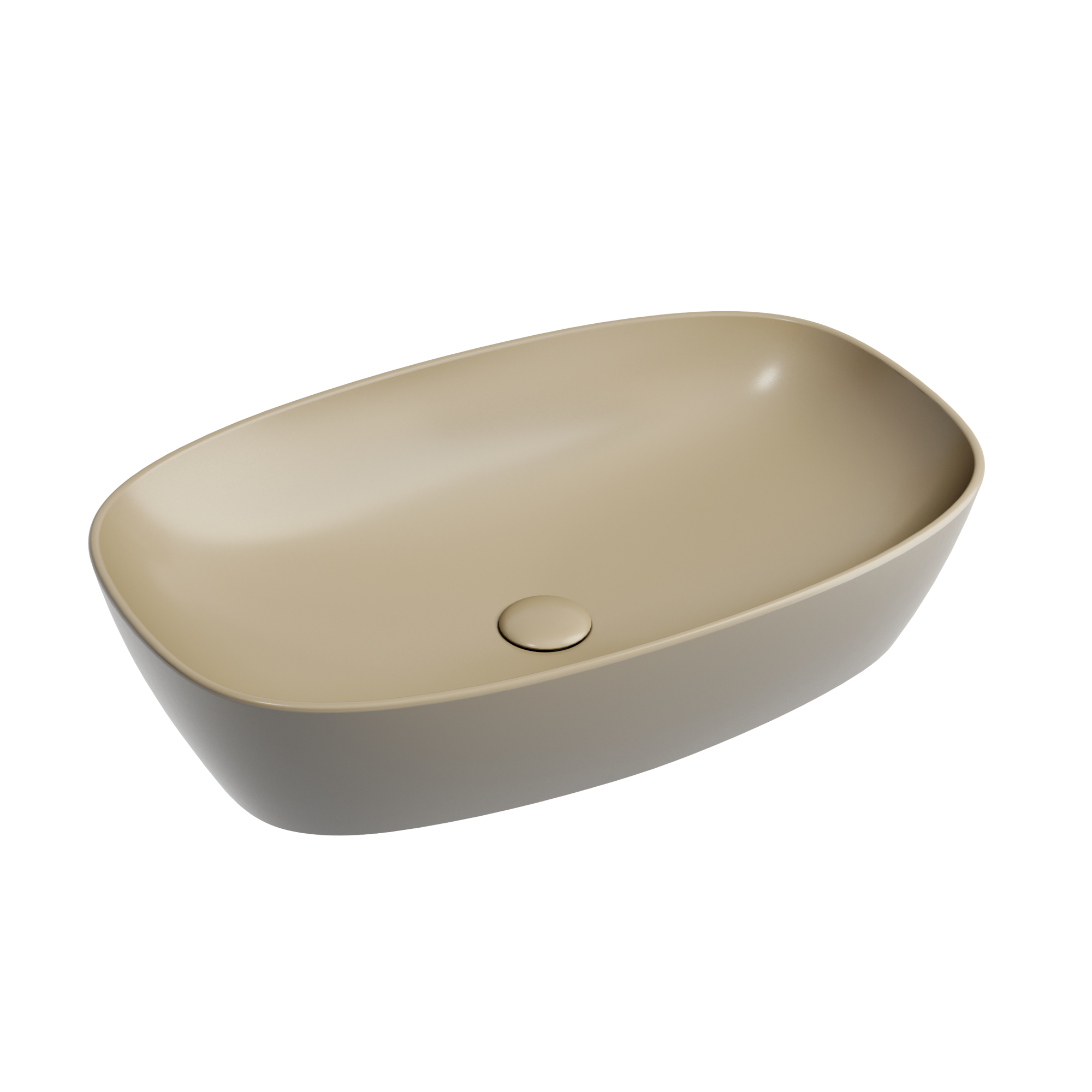 Умывальник чаша накладная овальная (цвет Капучино Матовый) Element 600*380*138мм, CN6049MC