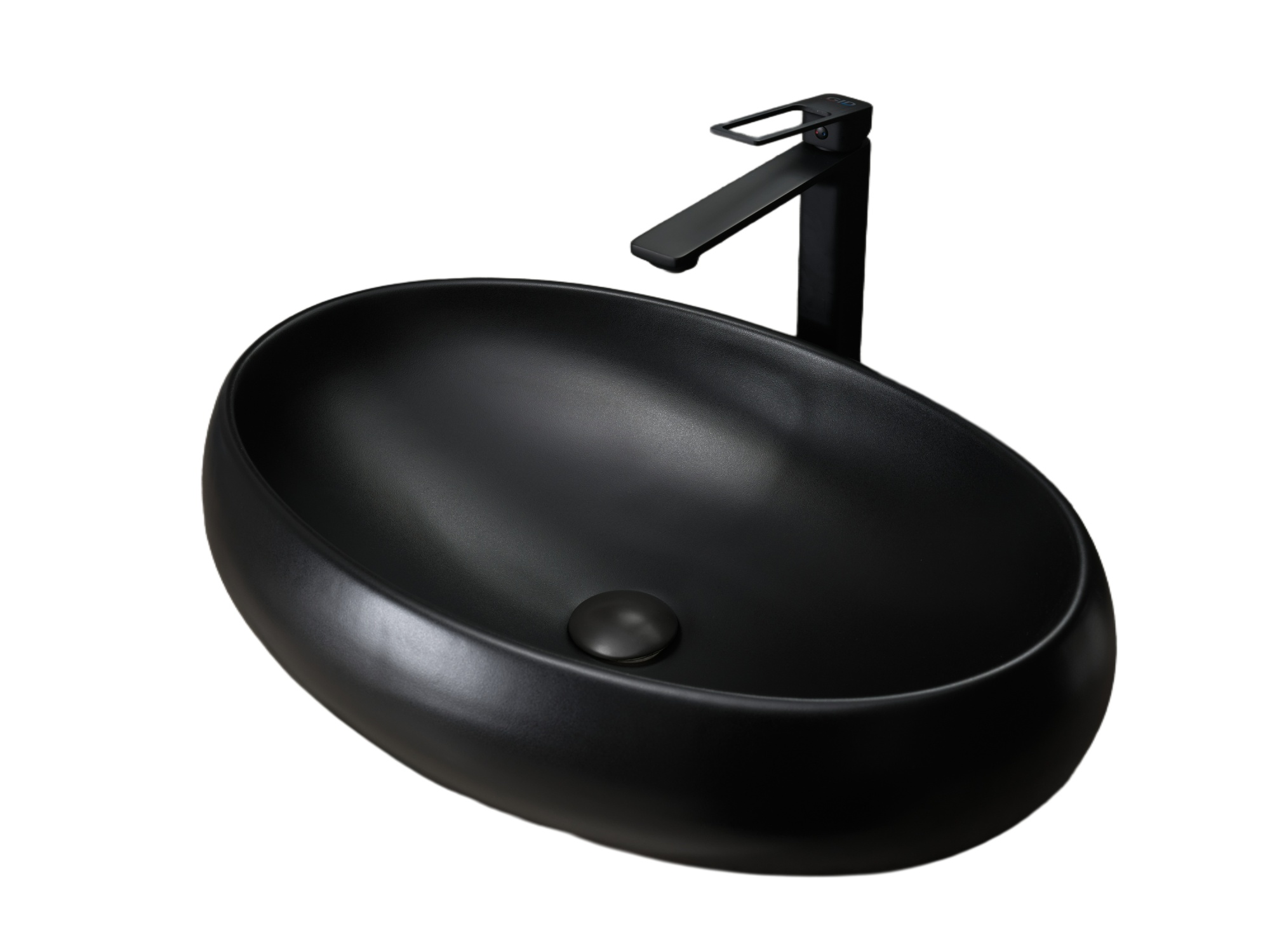 Раковина Gid Bm9030a 53371 накладная черная матовая 60x41x15