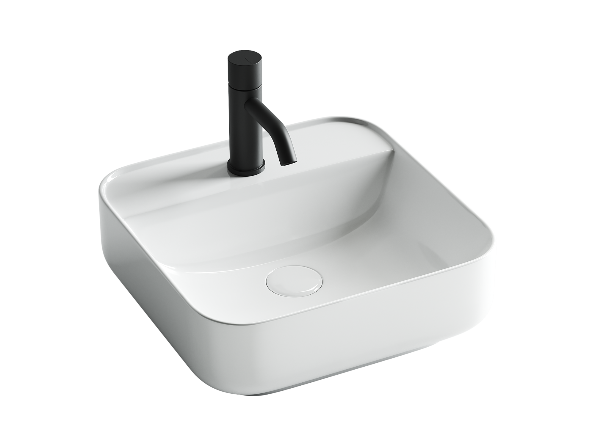 Умывальник чаша накладная квадратная Element 390*390*140мм, CN5014