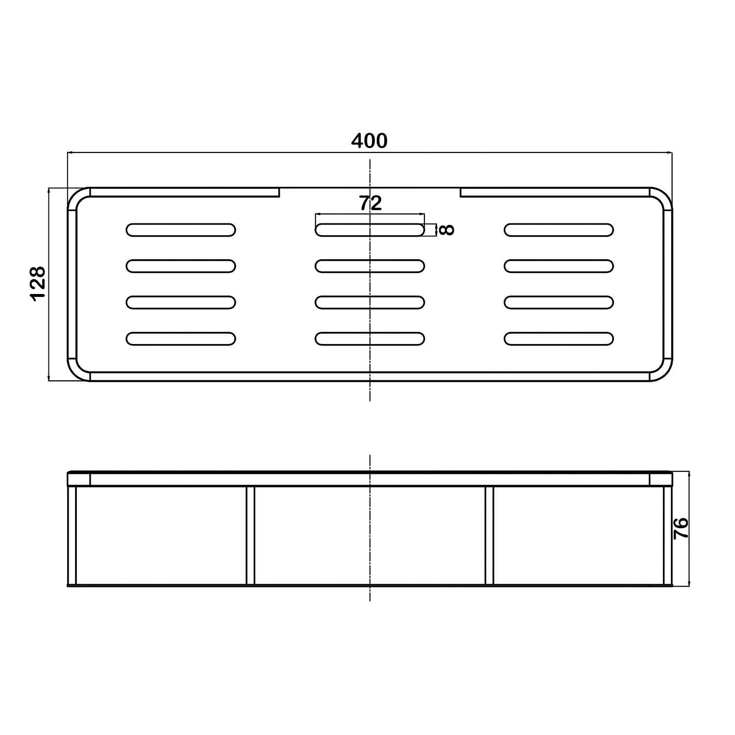 Полка Swedbe Select 9817GO для ванной комнаты