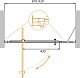 Душевая дверь CEZARES MOLVENO-BA-11-70+20-C-Cr-IV