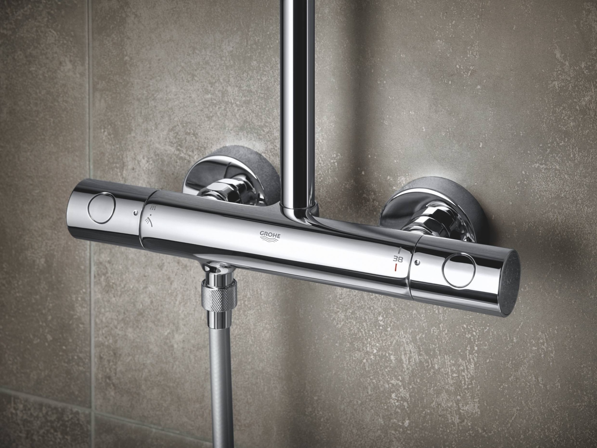 Душевая система Grohe Tempesta Cosmopolitan 250 26689000 CUBE с термостатом