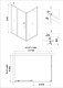 Душевое ограждение NG-62-11A-A90 (110*90*195) прямоугольник , дверь раздвижная