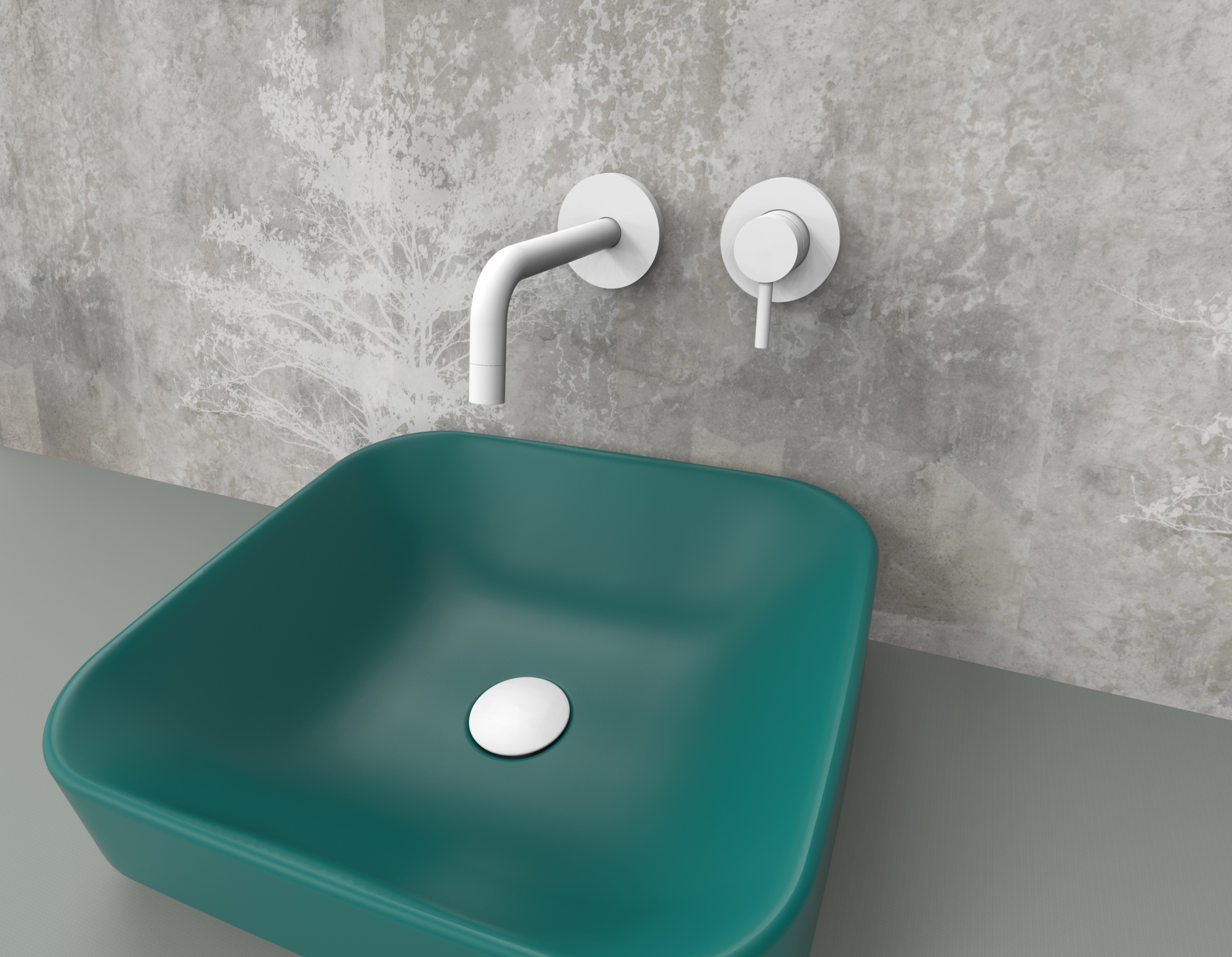 Смеситель для раковины Paffoni LIGHT LIG007BO70 встраиваемый Белый матовый