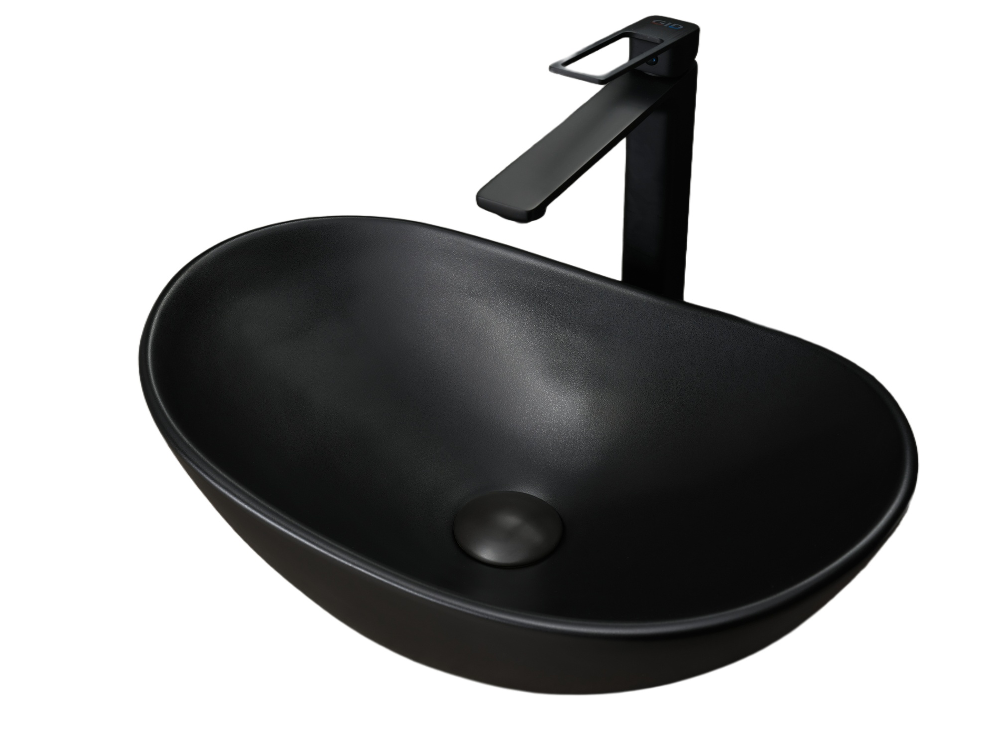 Раковина Gid Bm9133 53352 накладная черная матовая 48x30.5x14.5