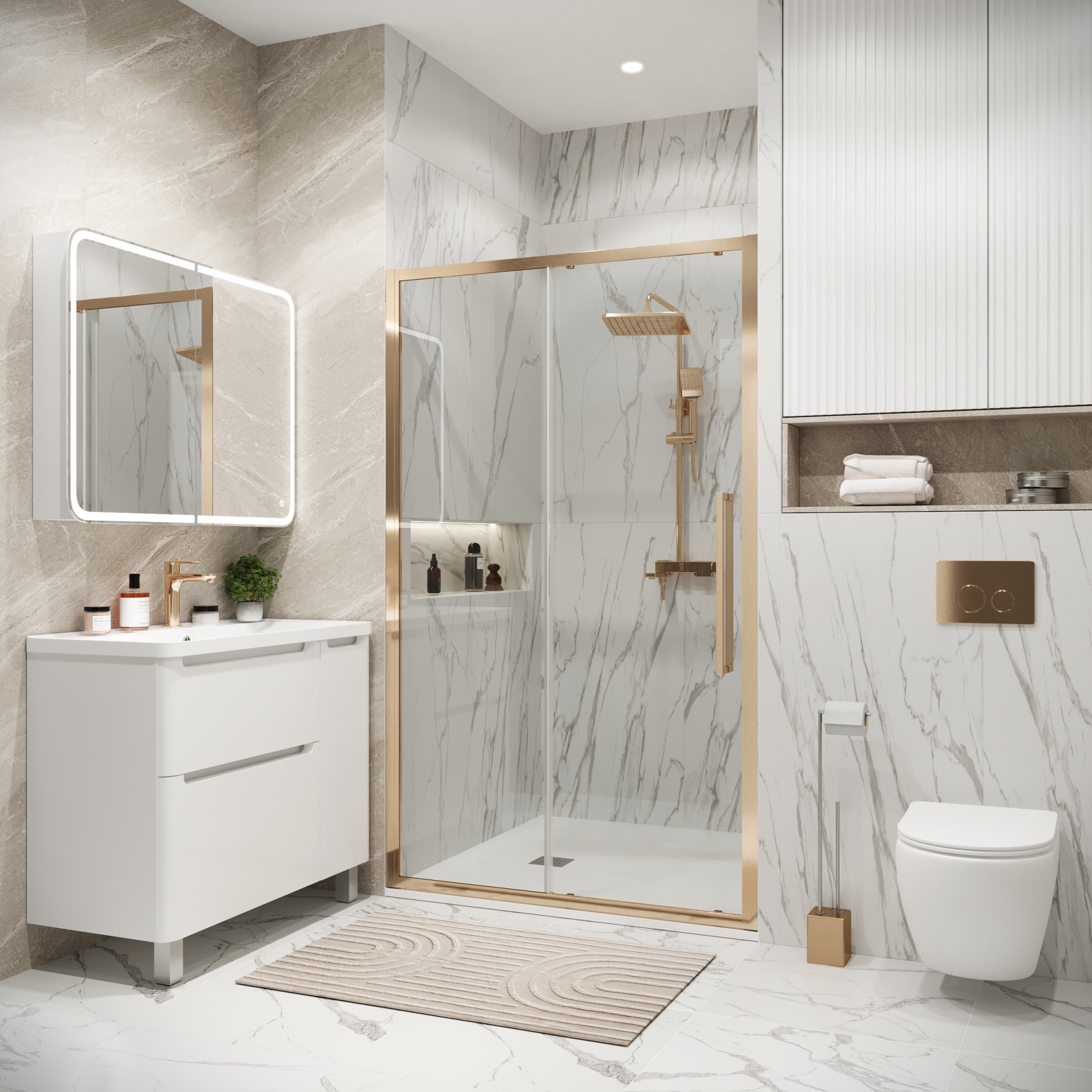 Дверь в нишу 100.K33.02.130.32.00 Cosmo (130*195)