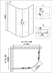 Душевое ограждение NG-6421-08 GOLD (120*80*190) полукруг, двери раздвижные