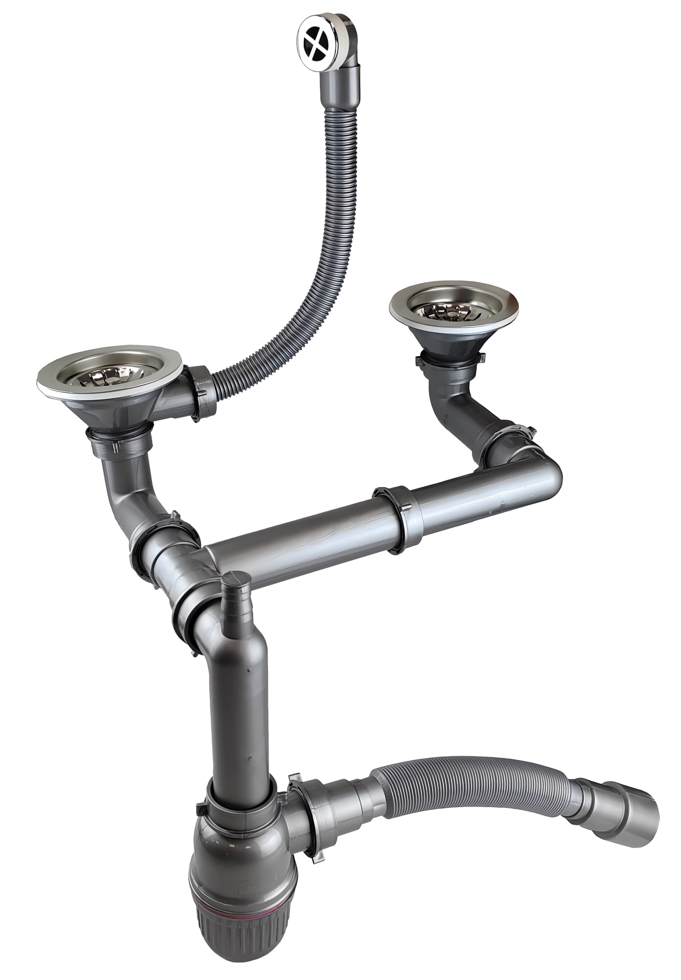 Сифон Bettoserb для мойки на 2 чаши 3 1/2"