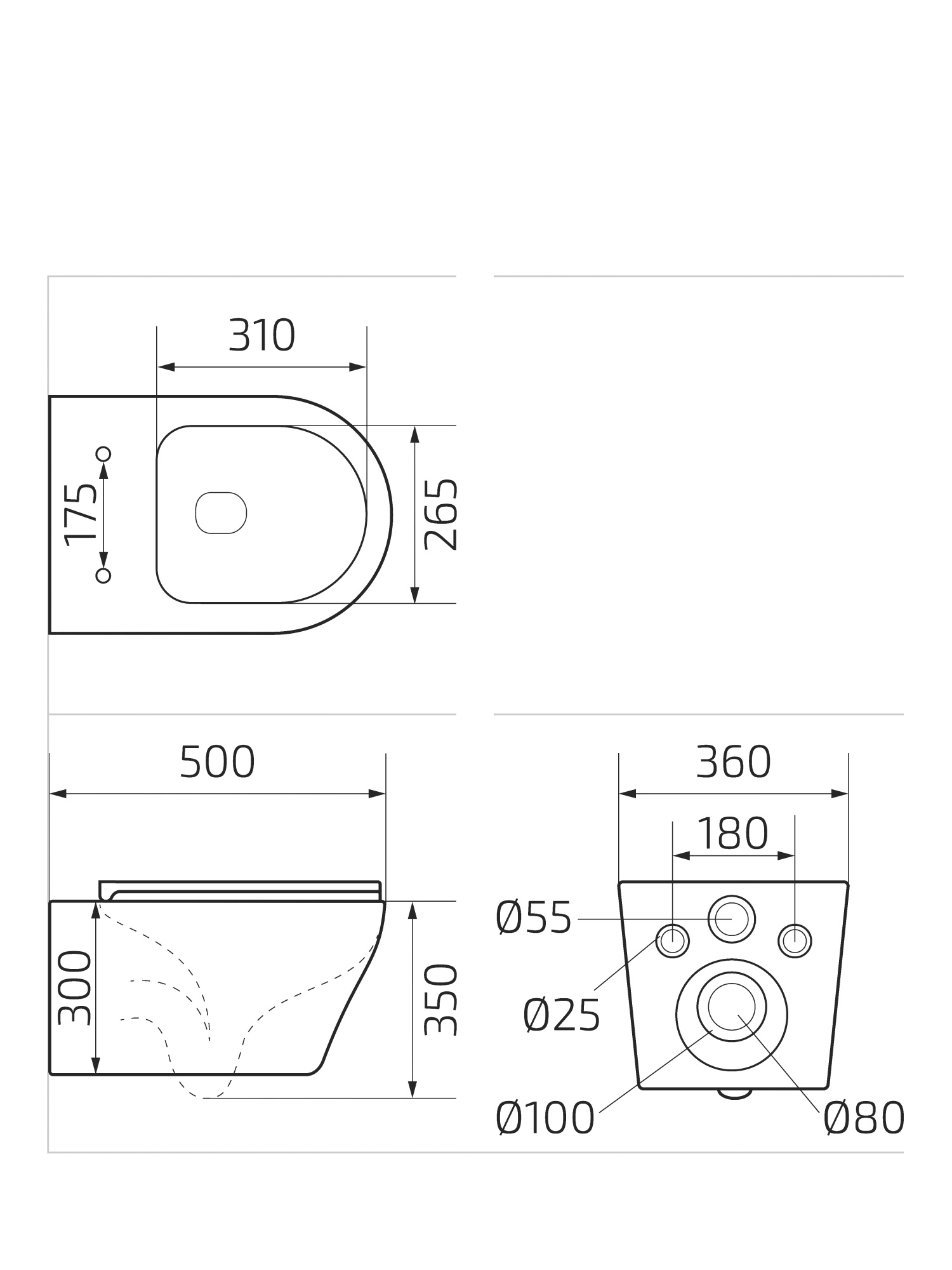 Унитаз подвесной Gid Tr2130 62235Y белый 50x36x35