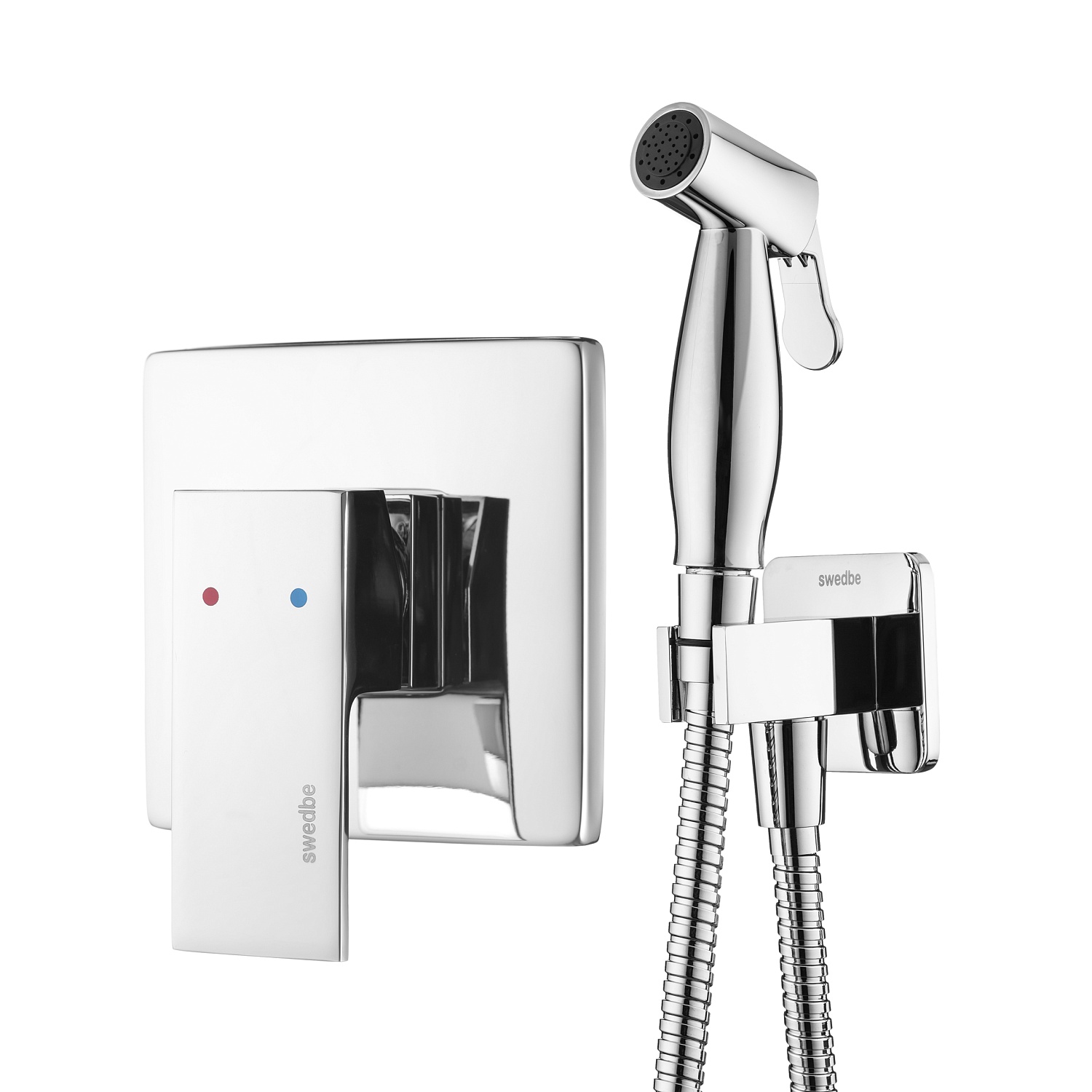 Гигиенический набор со встраиваемым смесителем Swedbe Platta 5526
