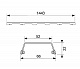 Декоративная панель TECE drain line steel II 601582 для душевого лотка 150 см