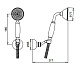 Ручной душ со шлангом и держателем CEZARES CZR-KD-01-M