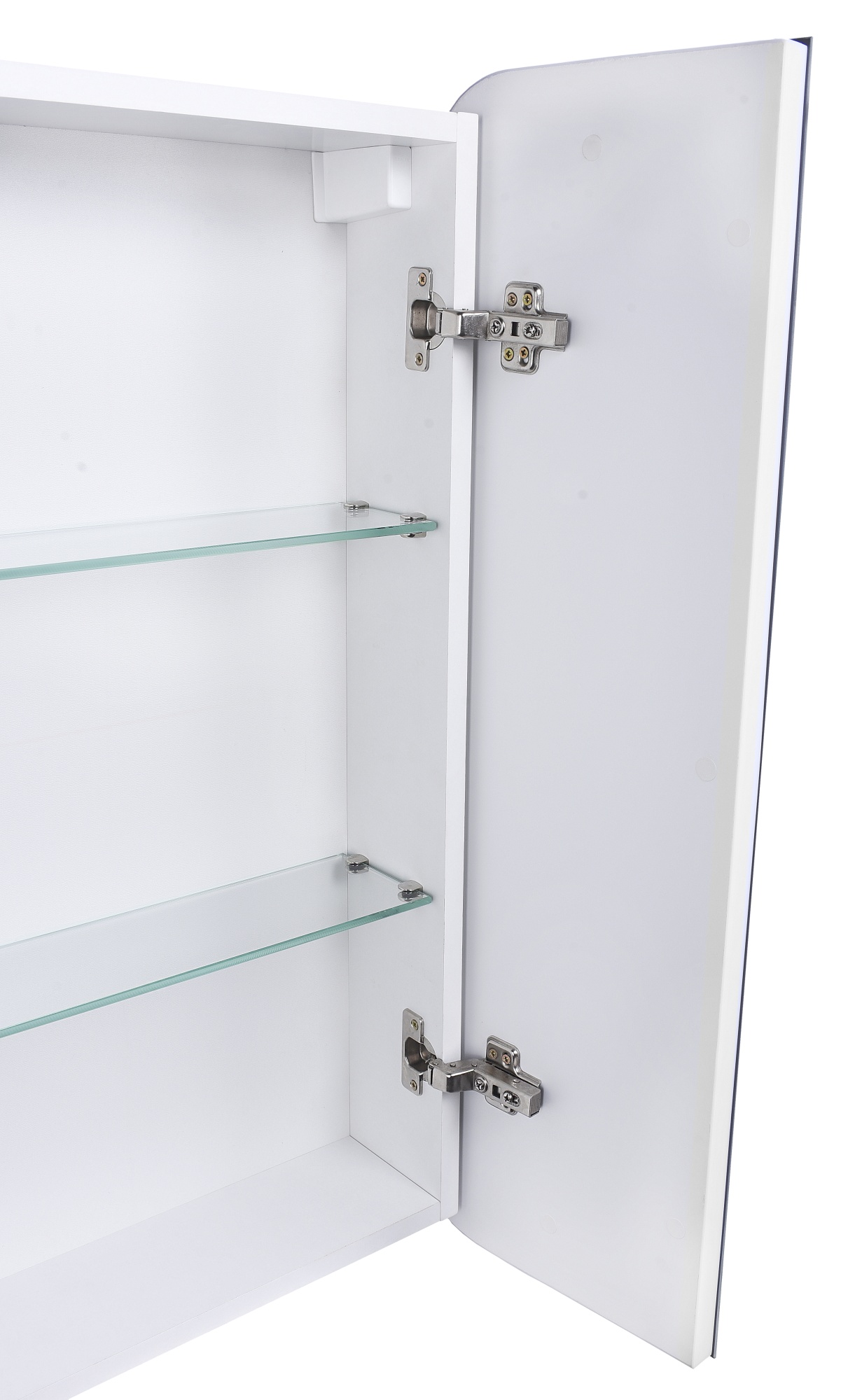 Зеркало-шкаф "Каре 80*80" с подсветкой, сенсор на зеркале