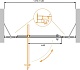 Душевая дверь CEZARES MOLVENO-BA-12-90+40-C-Cr-IV