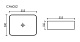 Умывальник чаша накладная прямоугольная Element 505*380*150мм, CN6052