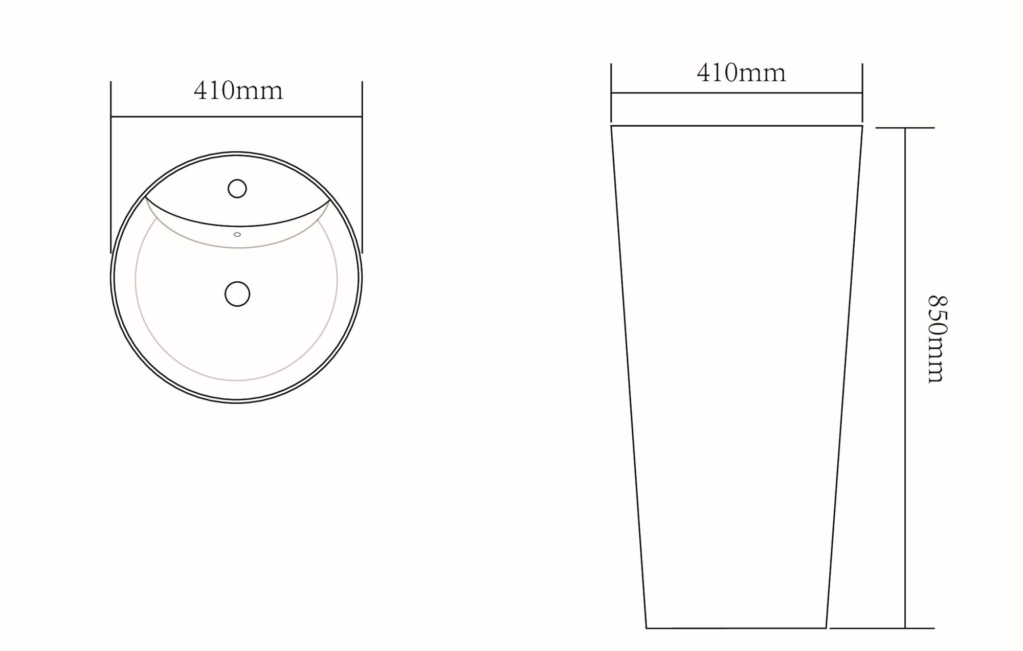 Раковина керамическая, напольная (моноблок) SL-4011 SantiLine