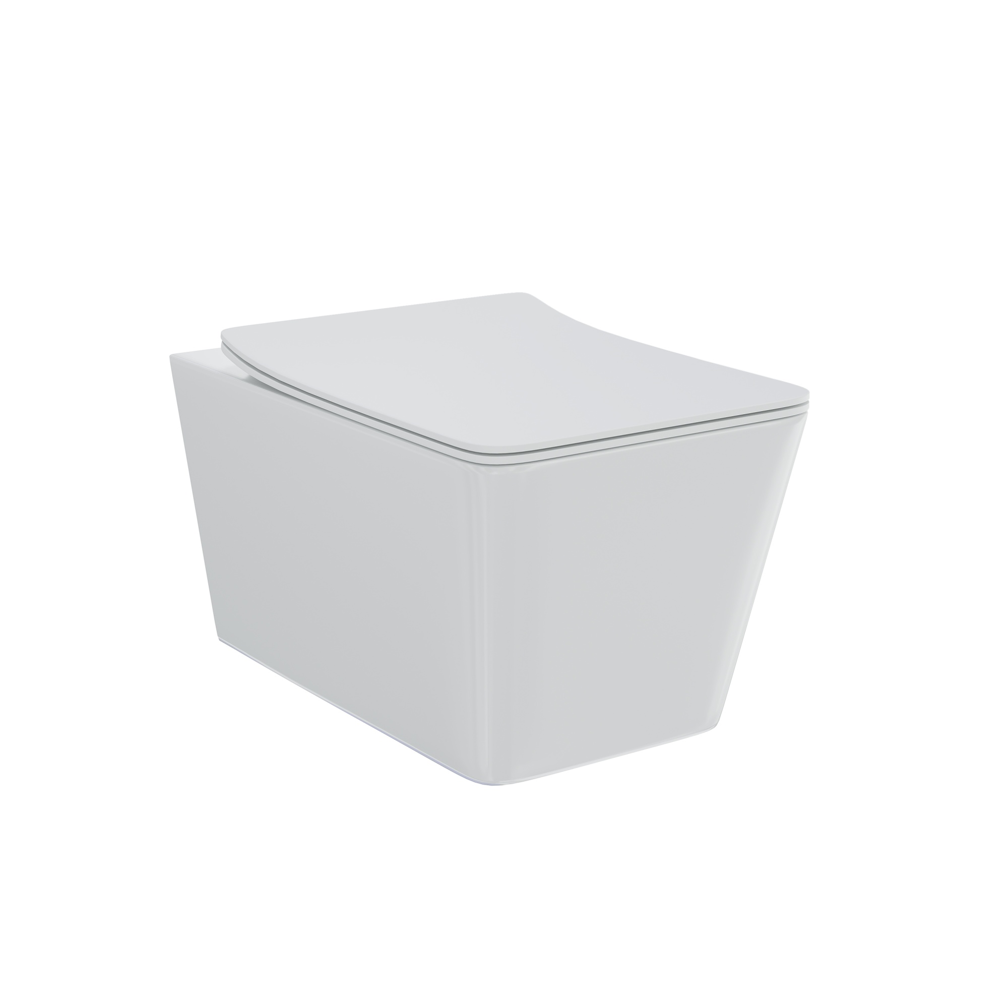 Унитаз подвесной безободковый Creto Logan L2  1002-001-L2W с крышкой-сиденьем микролифт