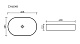 Умывальник чаша накладная овальная Element 608*385*122мм, CN6048
