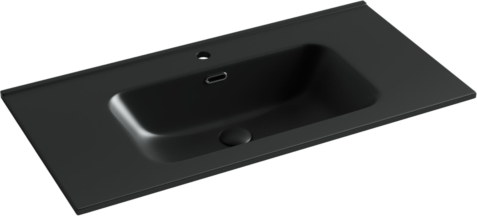 Умывальник накладной прямоугольный (цвет Черный Матовый) Element 910*465*180мм, CN7002MB