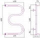 Полотенцесушитель водяной Стилье М-образный 2 полки 600х400 резьба-сгон 1"