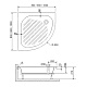 Душевой поддон полукруглый RGW BP/CL-S, 16180499-51