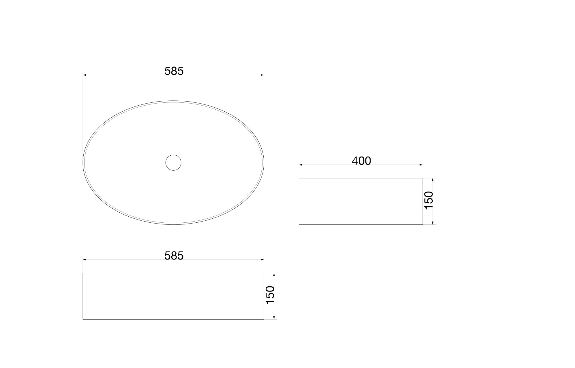 Раковина керамическая (накладная) SL-1074 SantiLine