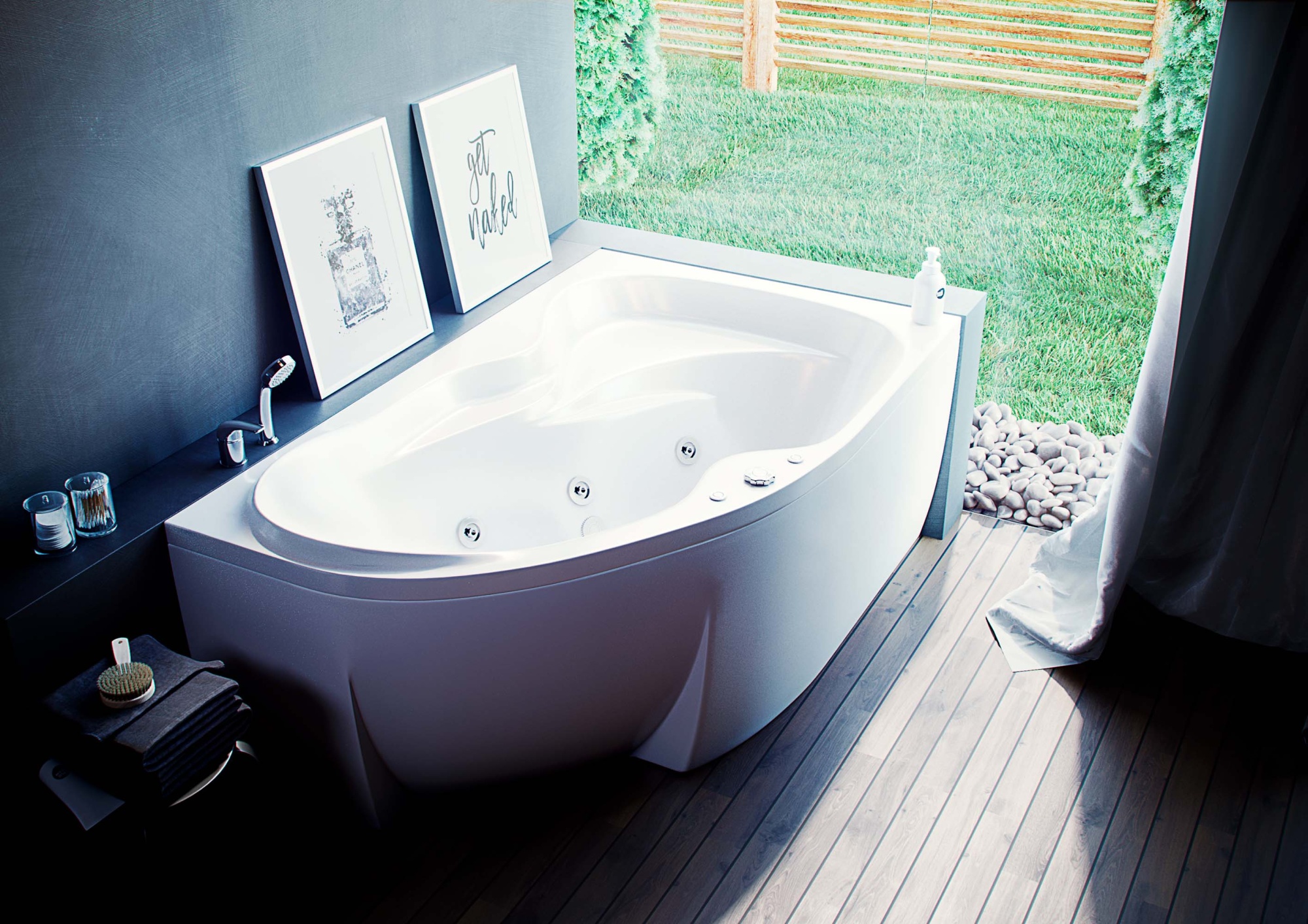 Акриловая ванна Aquatek Вега 170 правая VEG170-0000083 с фронтальной панелью