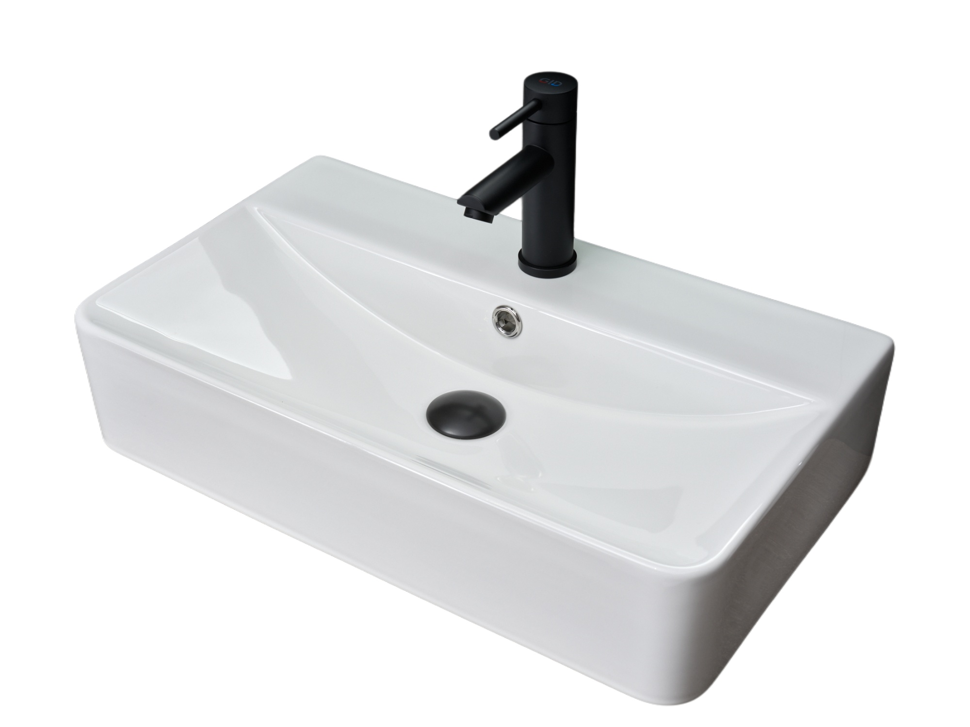 Раковина Gid N1344 51226 накладная белая 61x35.5x14