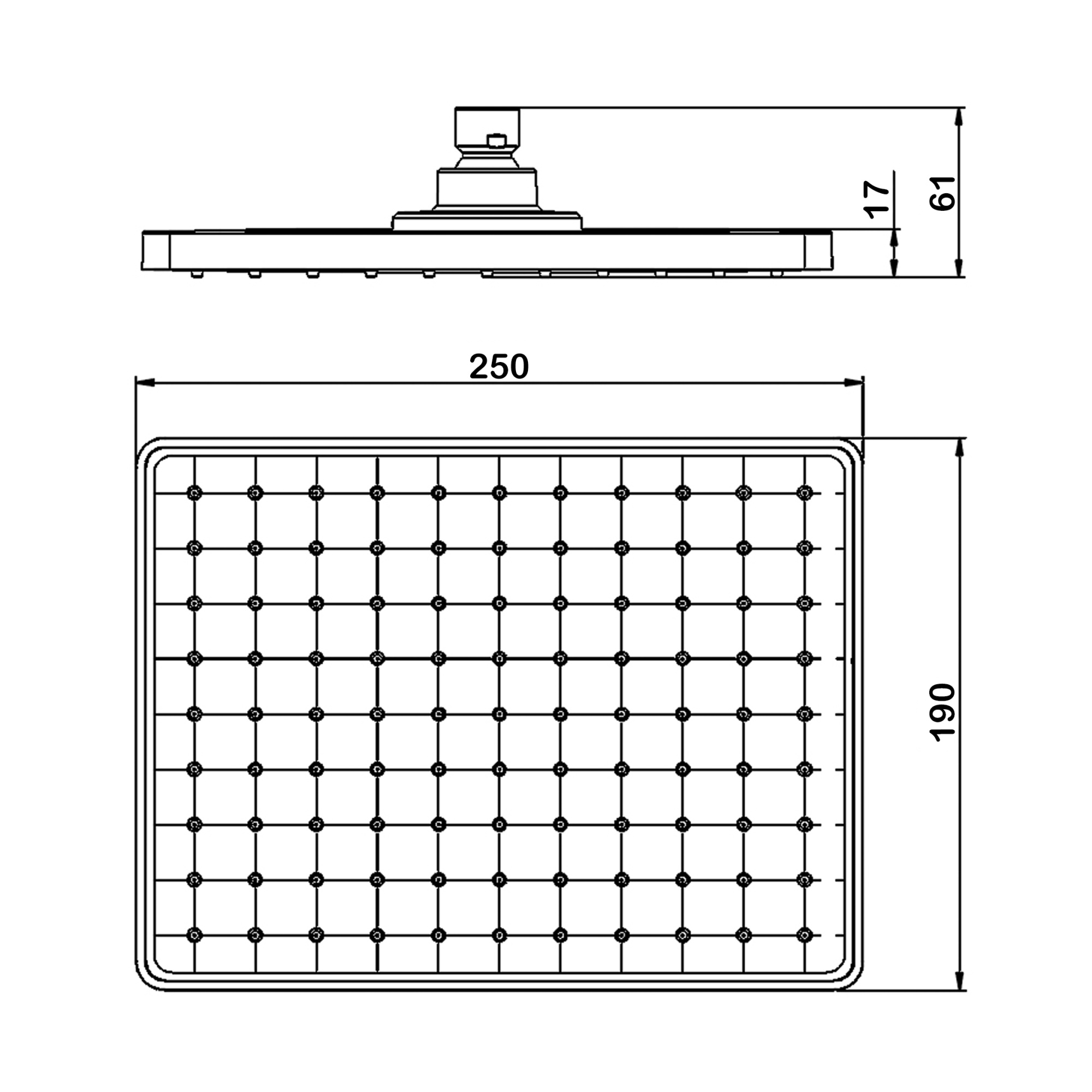 Верхний душ Swedbe Hermes 5121B
