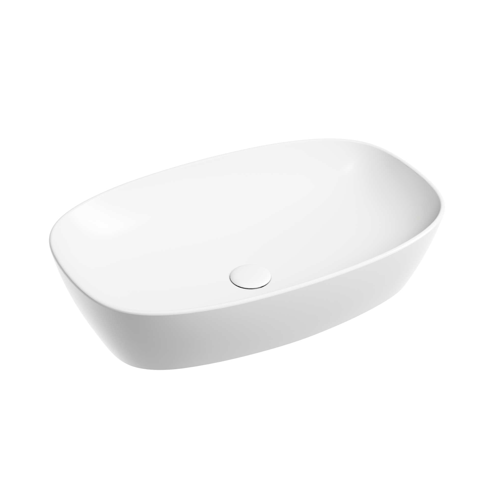 Умывальник чаша накладная овальная (цвет Белый Матовый) Element 600*380*138мм, CN6049MW