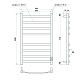 Полотенцесушитель электрический Point Антея PN17858B П8 500x800, диммер справа, черный