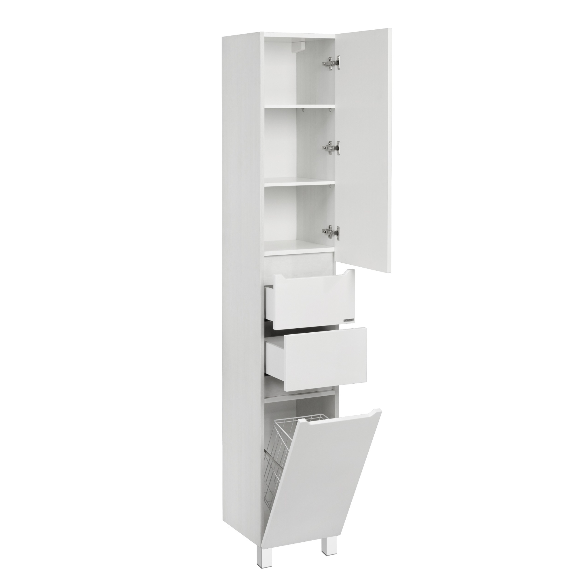 Шкаф - колонна Aquaton Дакота белый, выбеленное дерево (1A203203DAAY0)