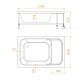 Душевой поддон прямоугольный RGW BC/L (с сиденьем), 16180682-91