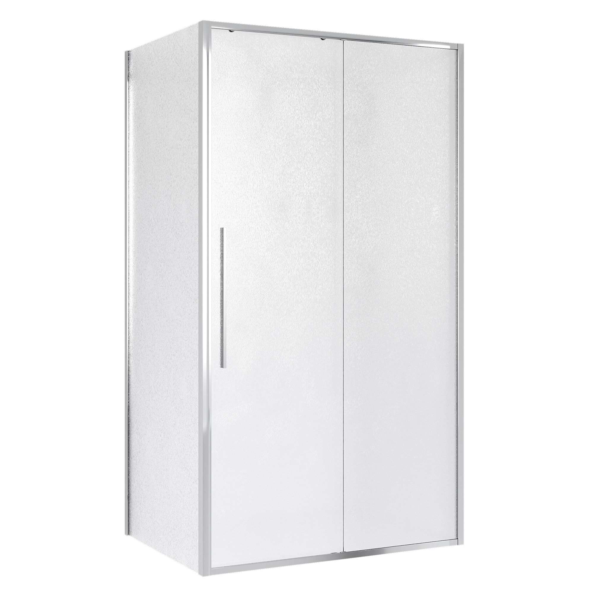 Душевое ограждение NG-65-14CH-CH90-34 (140*90*195) прямоугольник,раздвижная,хром,стекло шиншилла