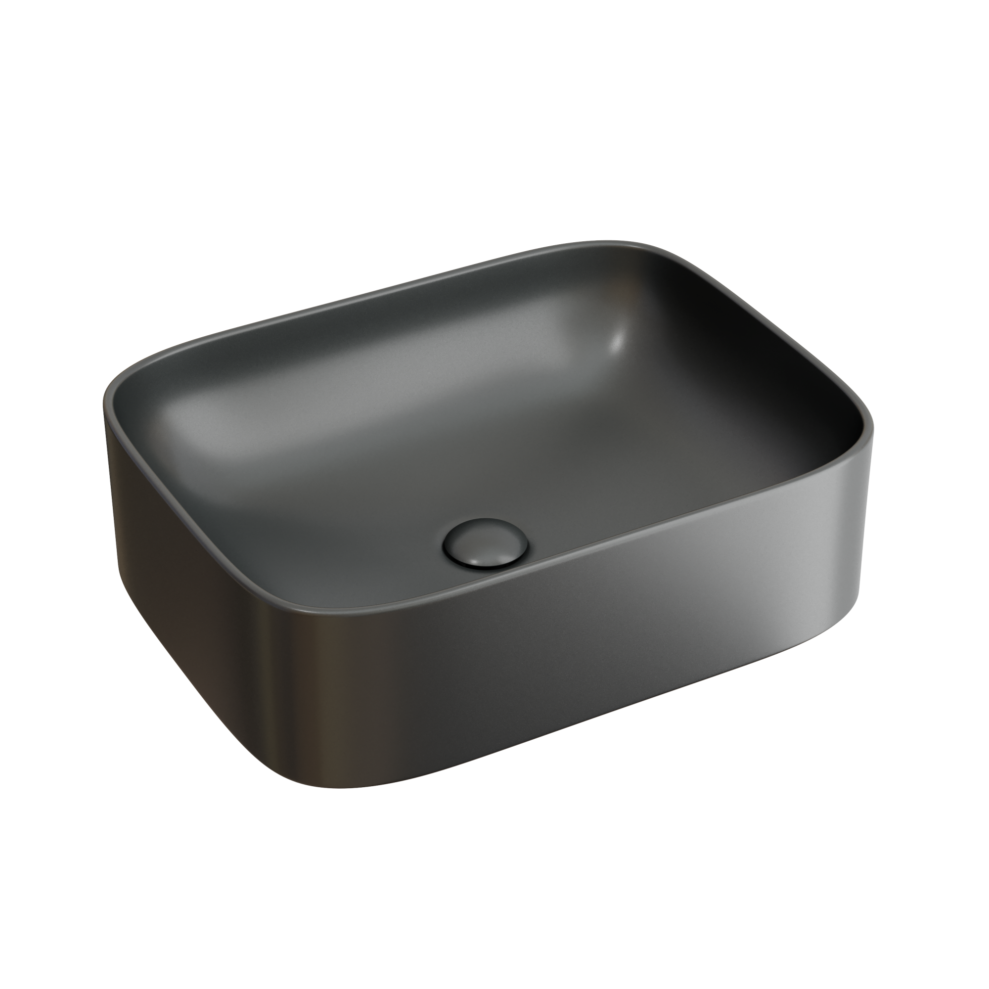 Умывальник чаша накладная прямоугольная (Темный Антрацит Матовый) Element 505*380*150мм, CN6052MDH