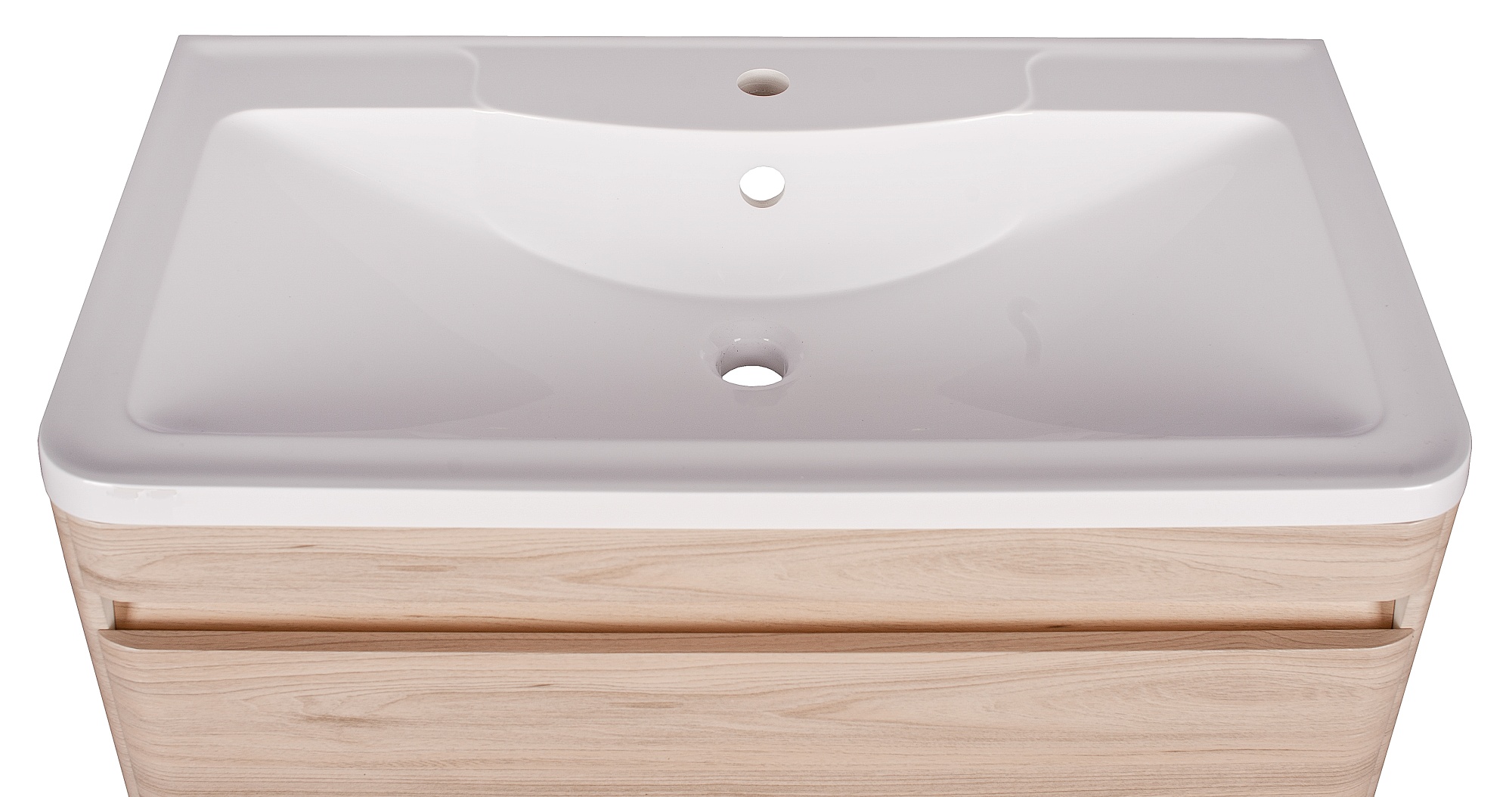 Тумба подвесная "Атлантика 80", Люкс ясень перламутр, PLUS