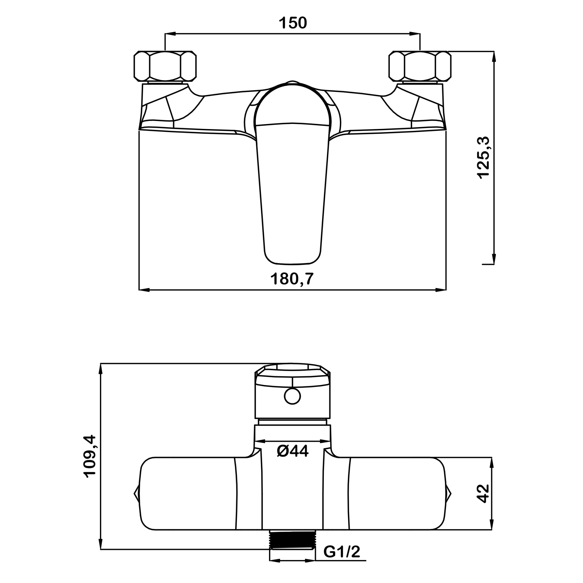 Смеситель для душа Swedbe Mars 1720