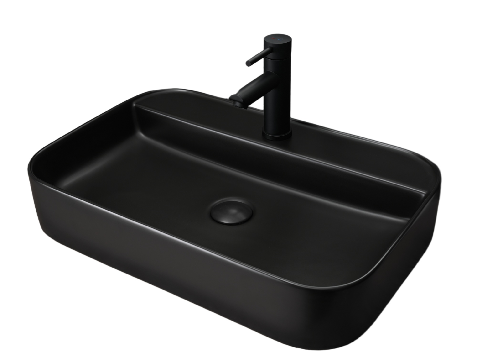 Раковина Gid Bm9660 53376 накладная черная матовая 60x40x11