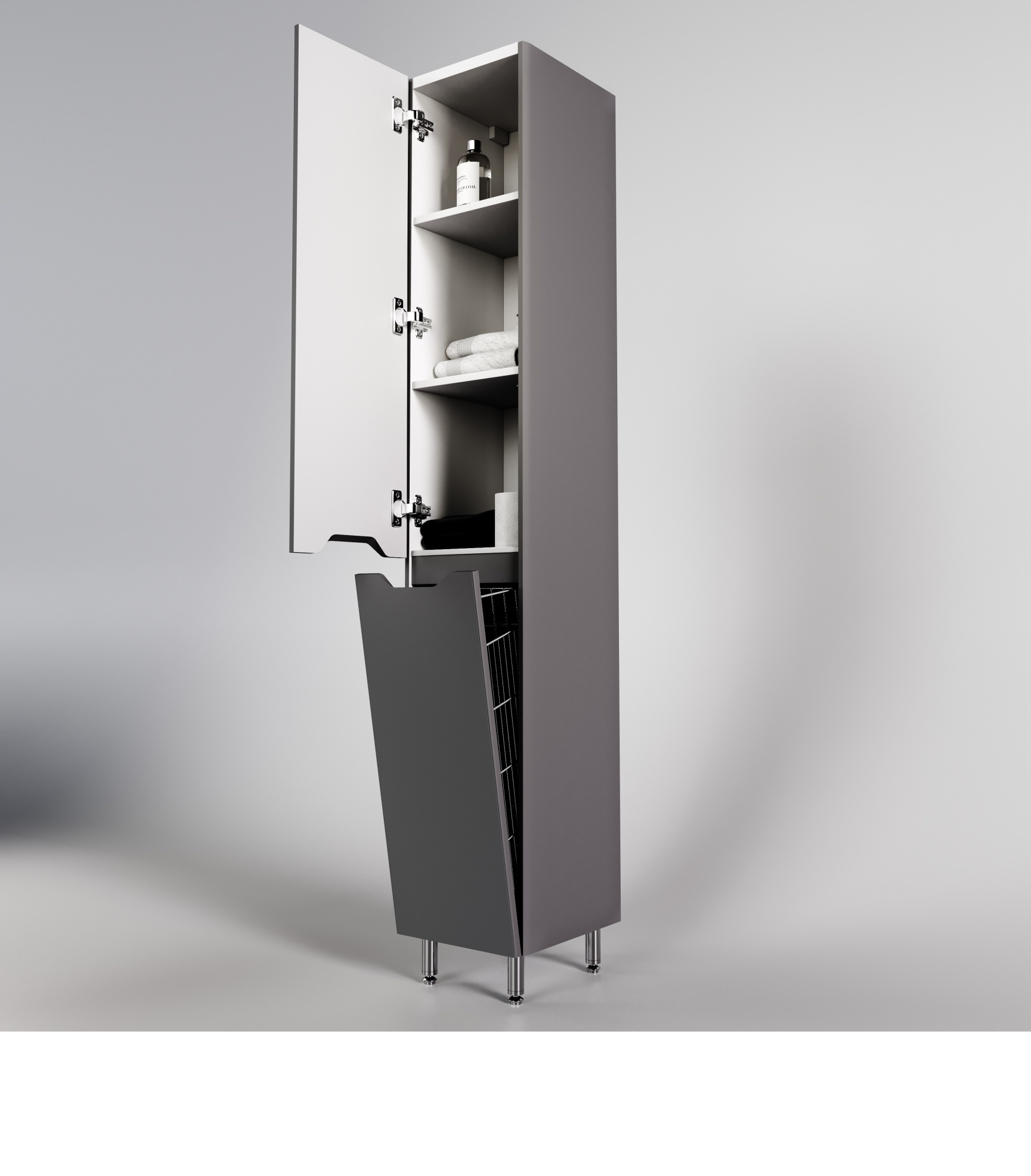 Колонна универсальная "Марелла L" с корзиной СС-00002444 Люкс антискрейтч серый