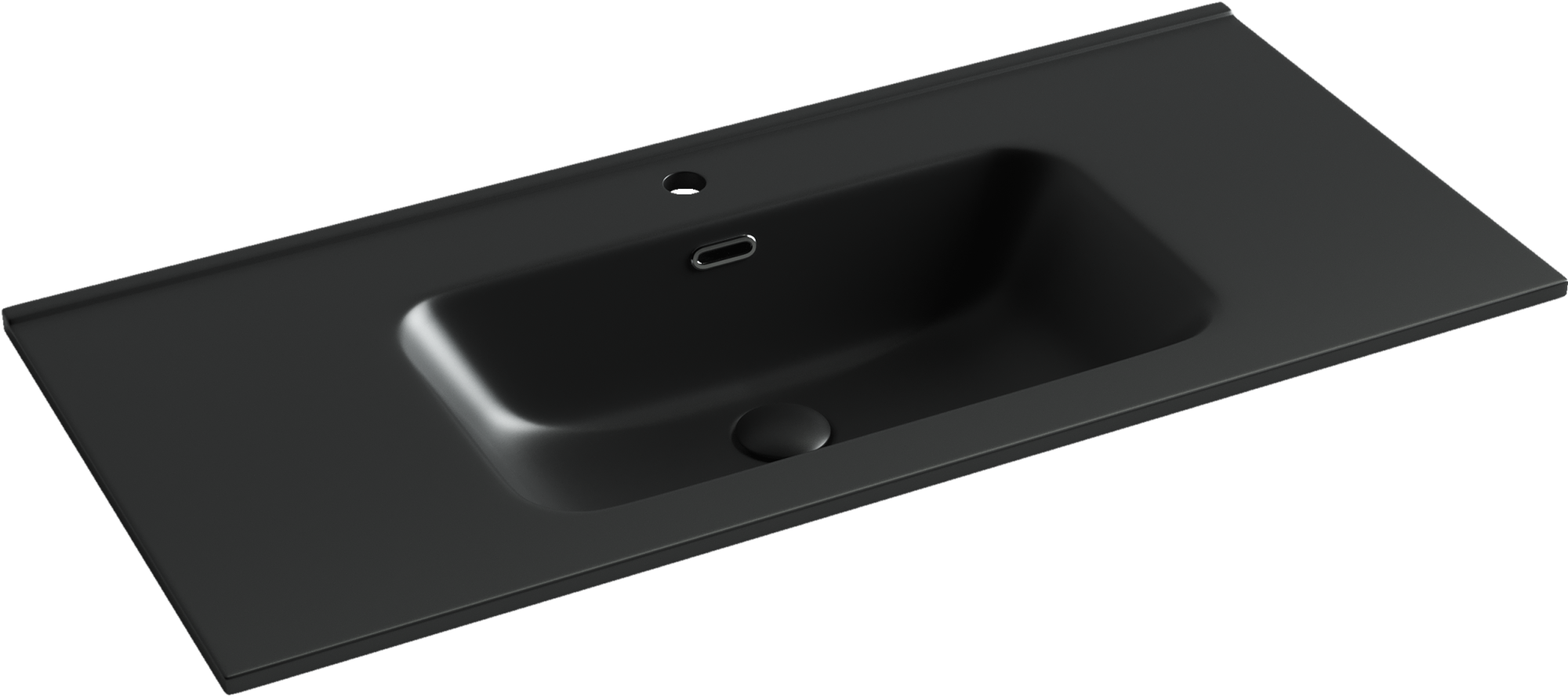 Умывальник накладной прямоугольный (цвет Черный Матовый) Element 1010*465*180мм, CN7003MB