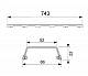 Декоративная панель TECE drain line steel II 600883 для душевого лотка 80 см
