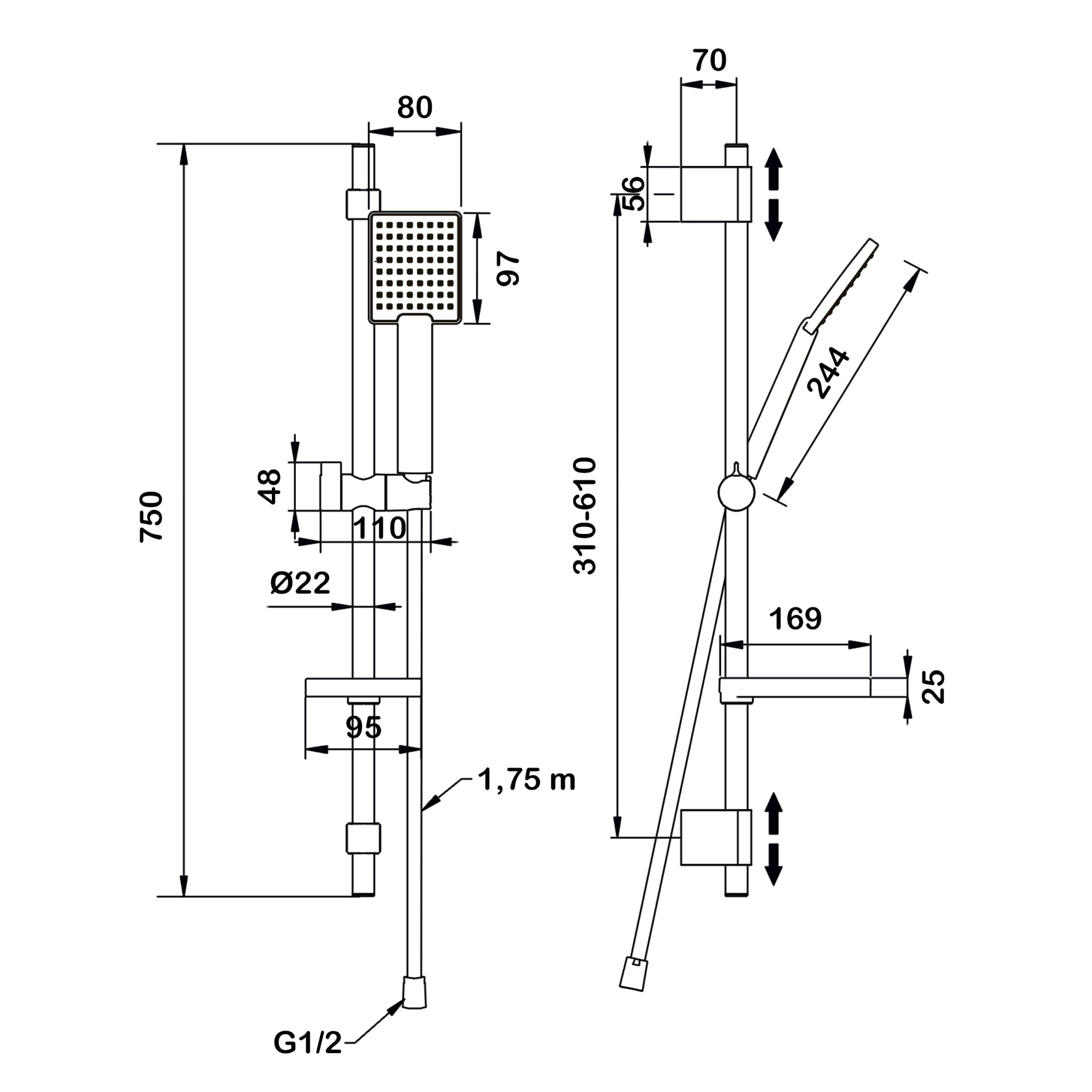 Излив поворотный встраиваемый Swedbe Platta 5513B