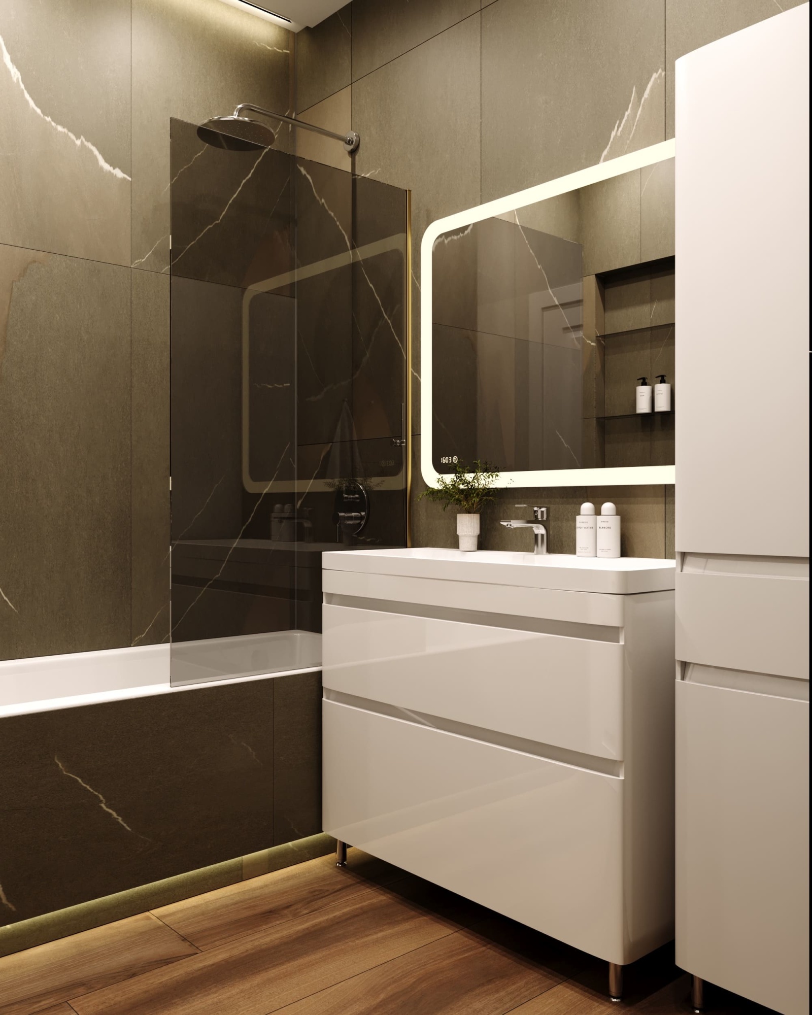 Тумба напольная "Атлантика 100", Люкс антискрейч, PLUS