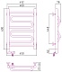 Полотенцесушитель электрический Сунержа Элегия 2.0 600х400 МЭМ левый