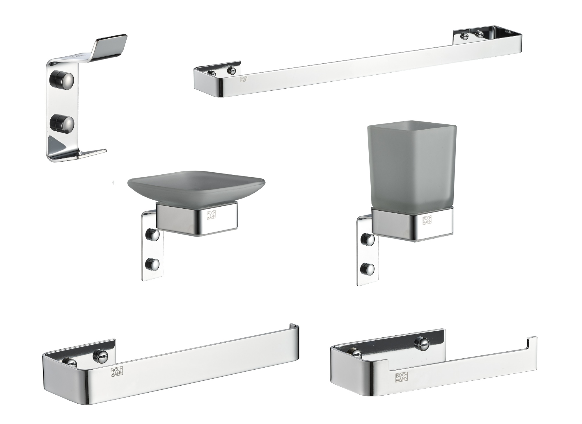 Набор аксессуаров CR-D01 для ванной BOCH MANN из нержавеющей стали, цвет хром