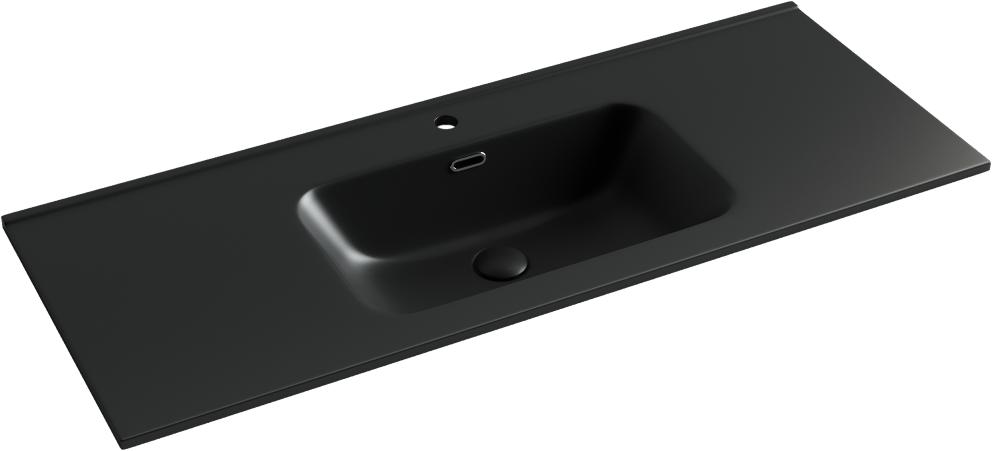 Умывальник накладной прямоугольный (цвет Черный Матовый) Element 1210*465*180мм, CN7006MB